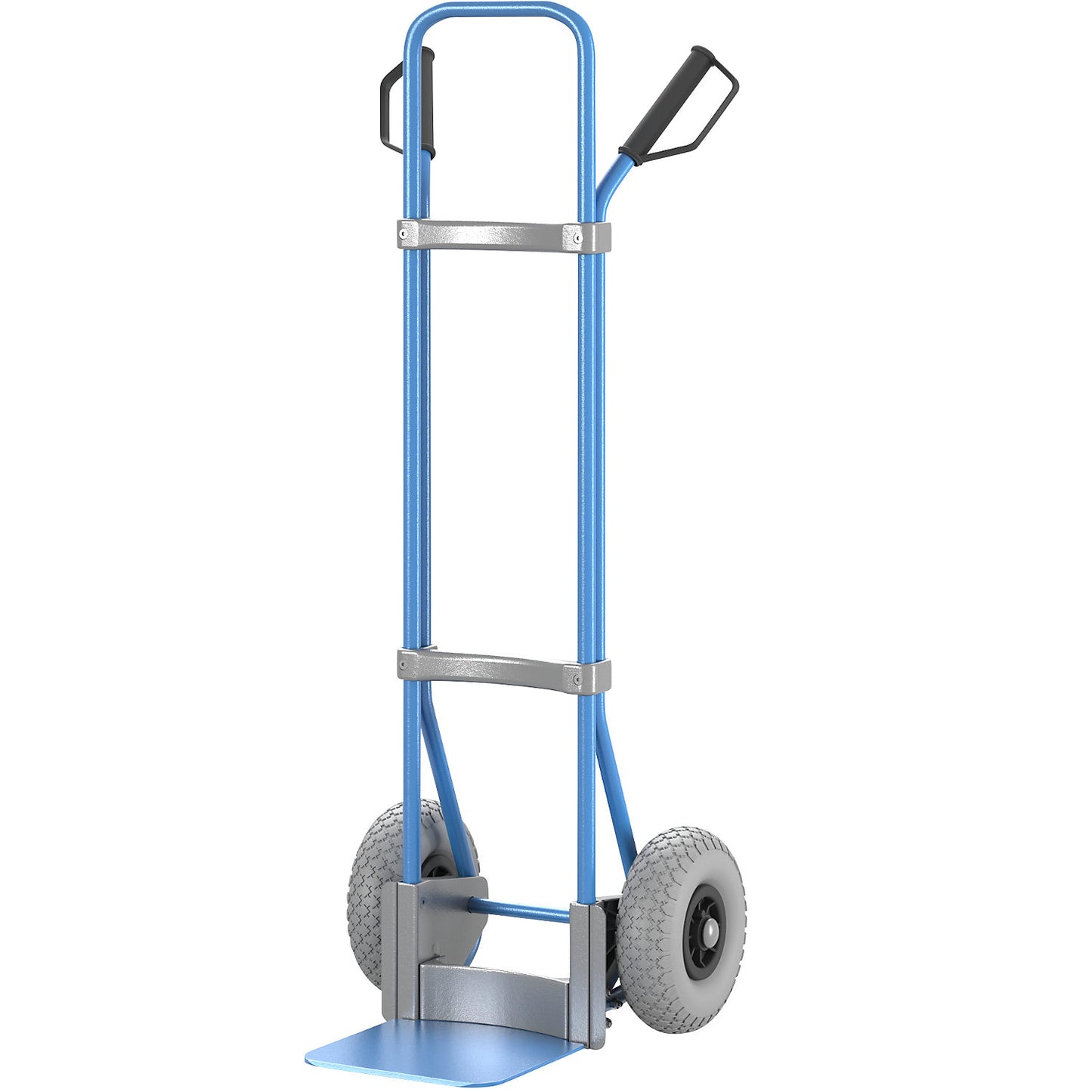 Sack truck, blue, footplate WxD 280 x 250 mm, blue, PU tyres.