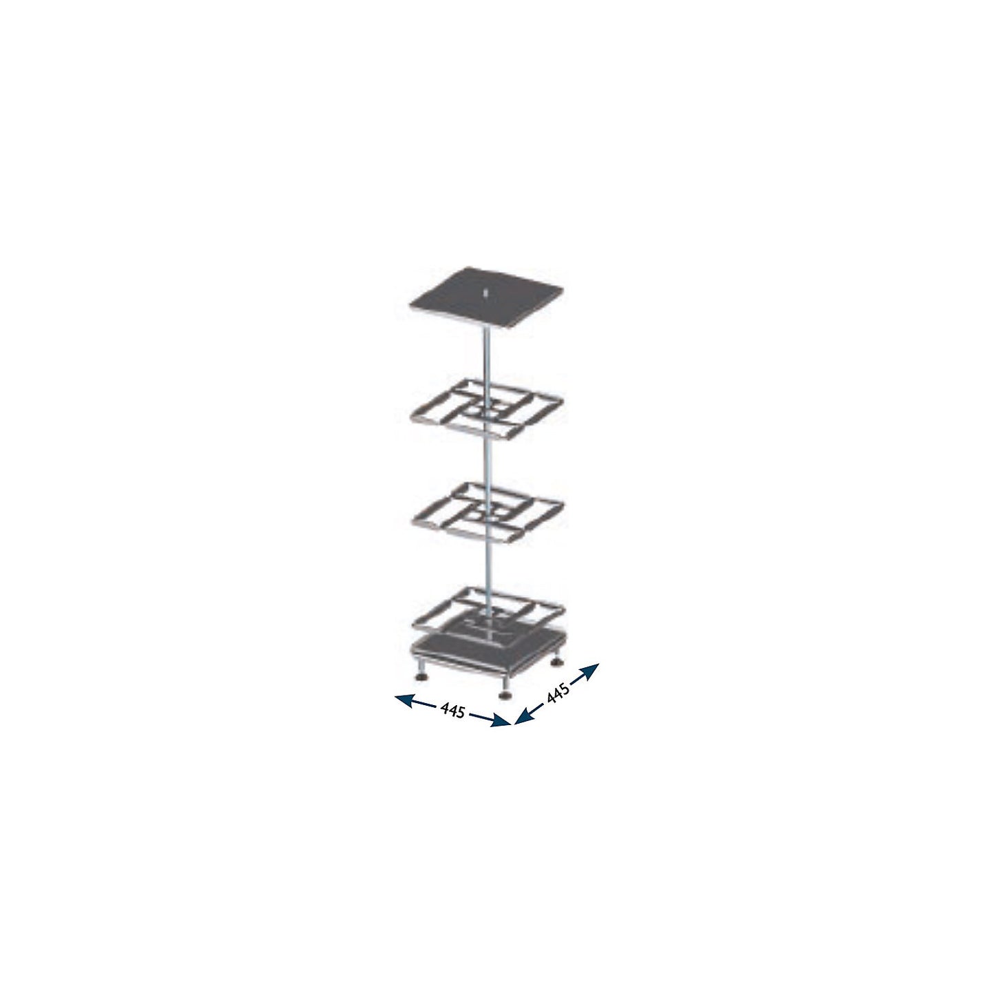 VARIOPLUS PRO revolving stand, HxWxD 1710 x 445 x 445 mm, can be fitted out as required.