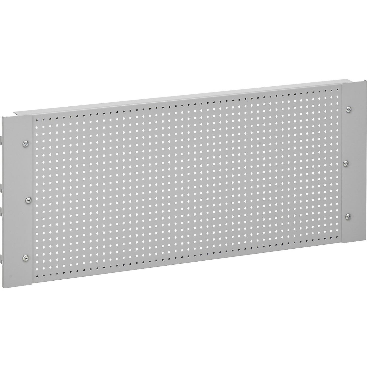 Perforated rear panel, for securing to add-on rails, table width 900 mm, incl. 10 hooks.