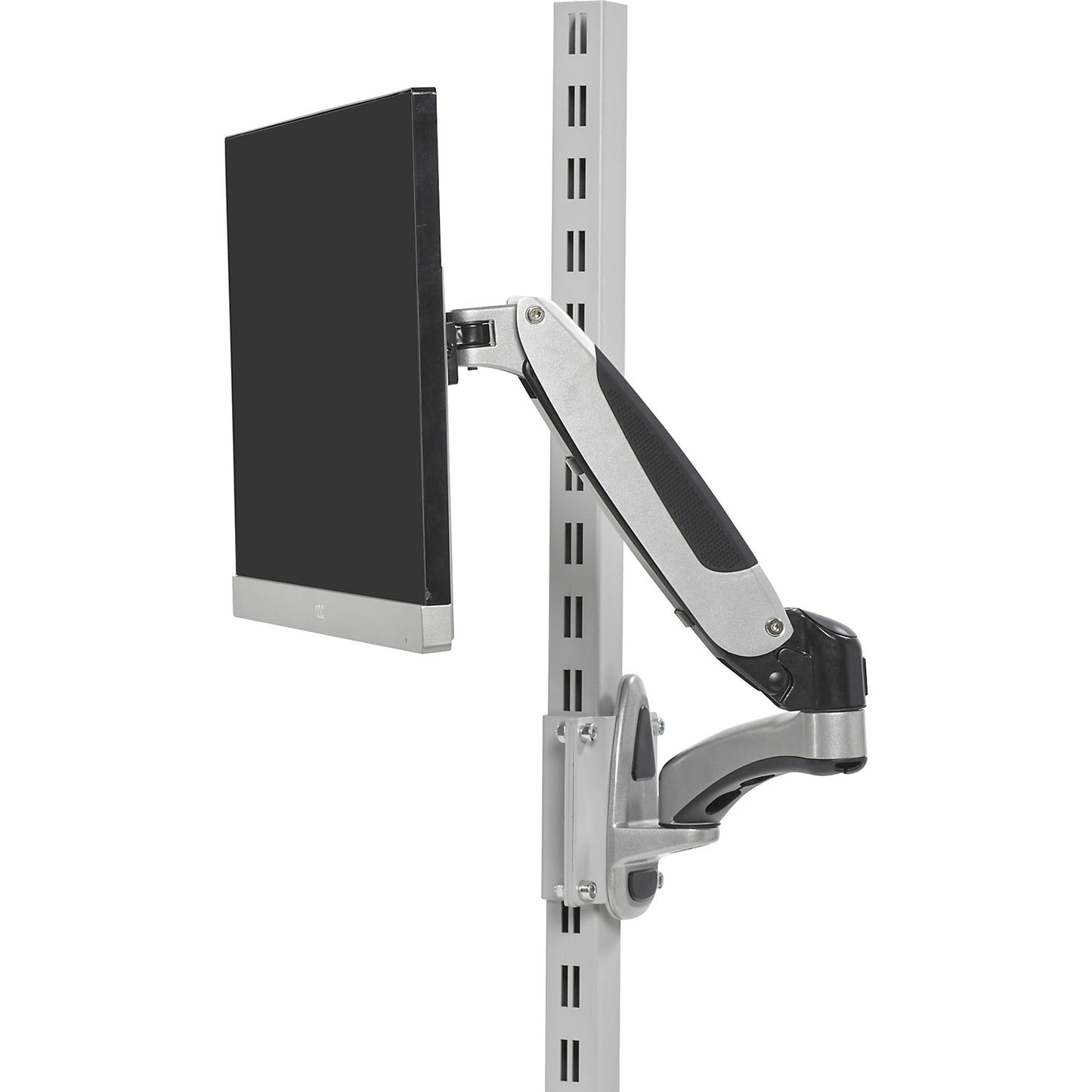 Swivel arm, for securing to add-on rails, for TFT with gas pressure spring.