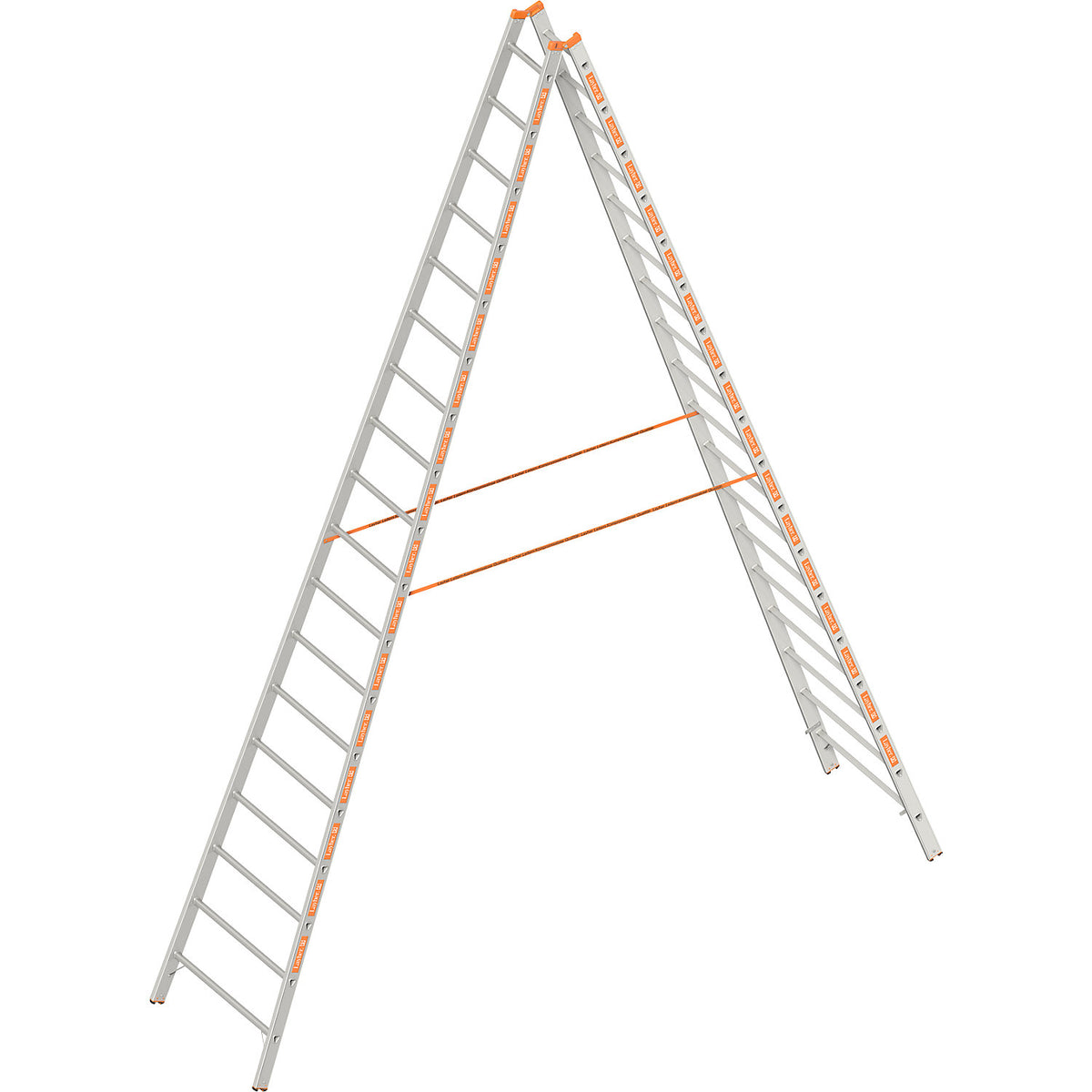 Double sided rung ladder, double sided access, 2 x 18 rungs.
