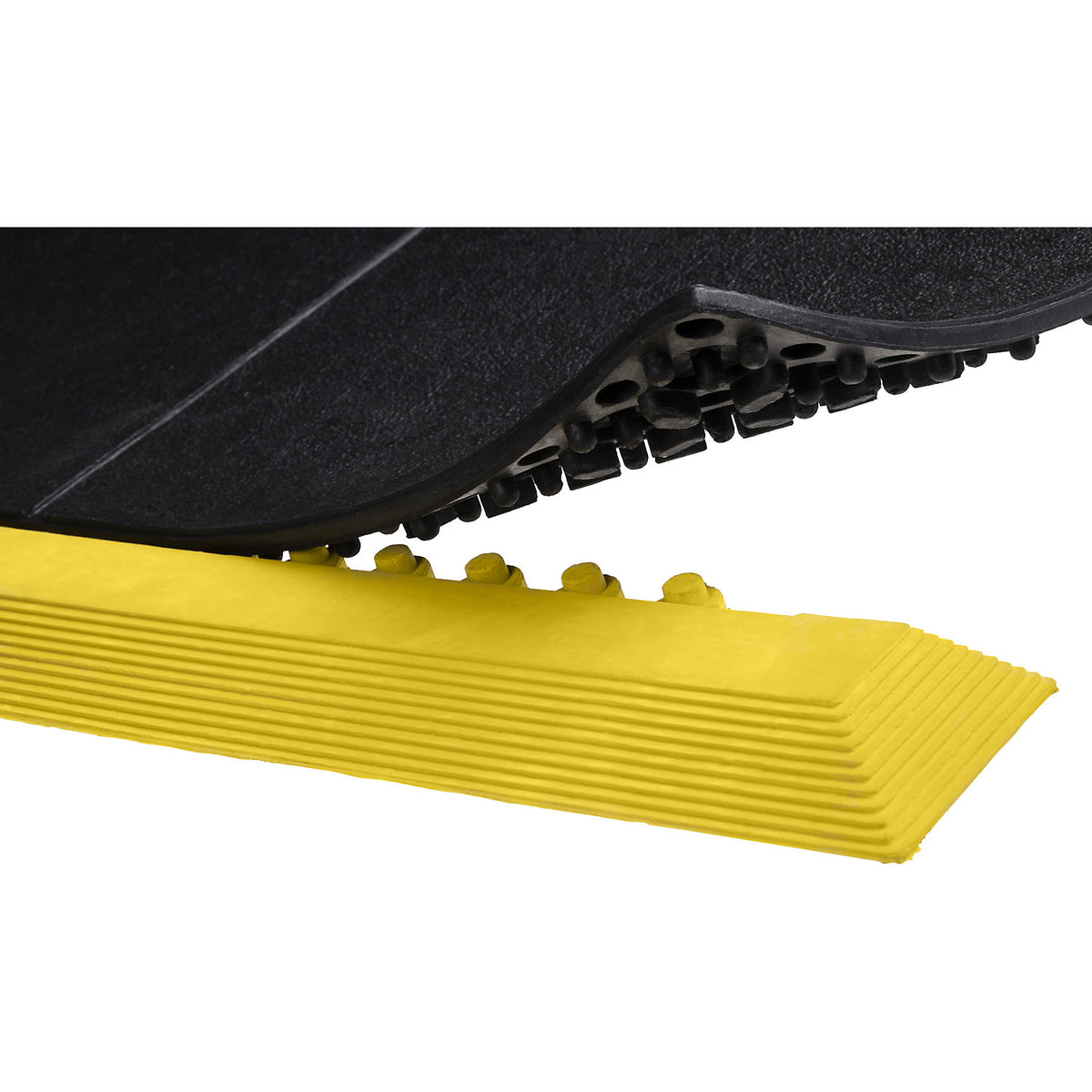 Border edge NBR/SP, LxWxH 965 x 65 x 17 mm, yellow, including corner, male.