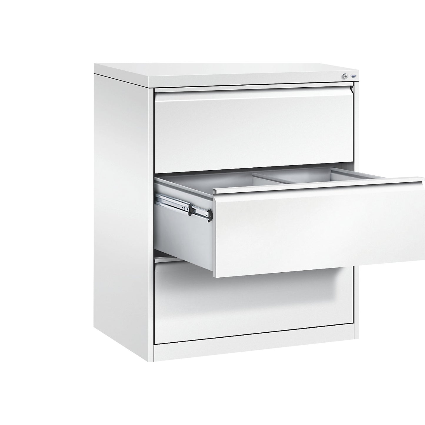 ACURADO suspension filing cabinet, 2 track, 3 drawers, traffic white.
