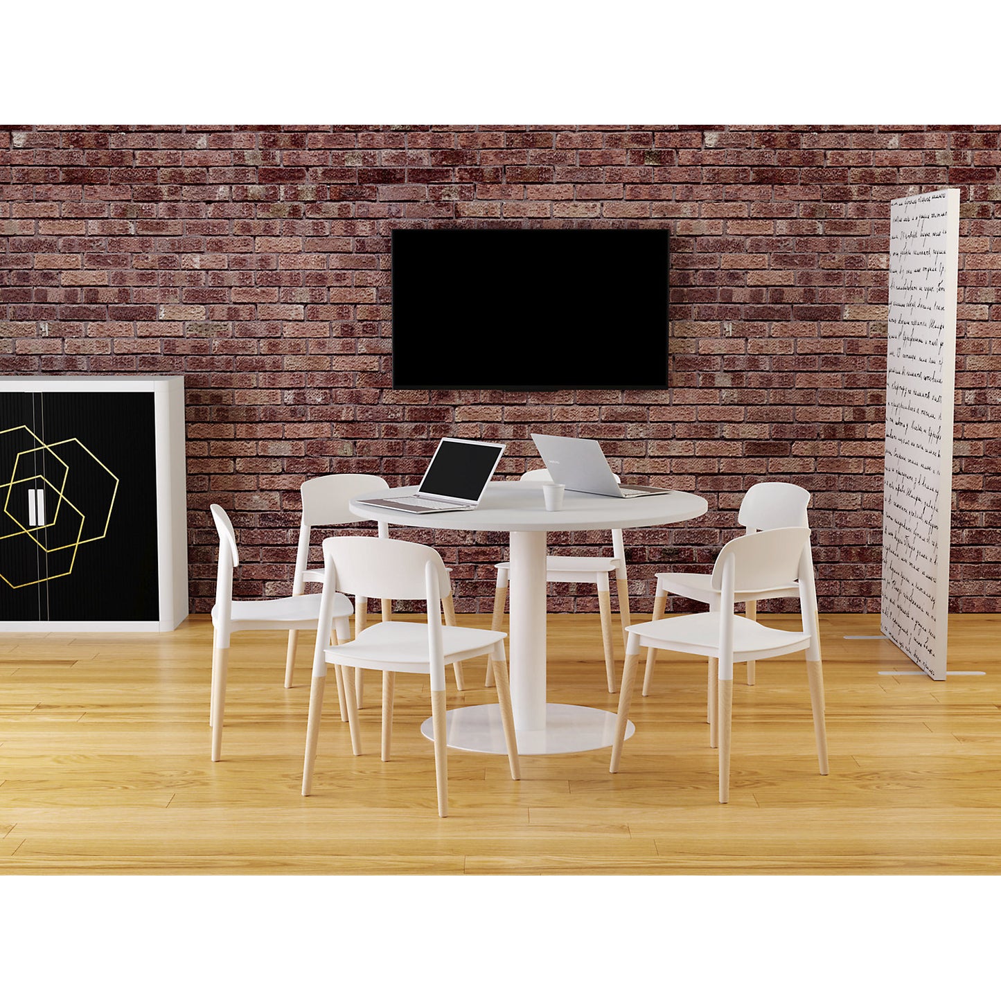 GLAMWOOD chair, pack of 2, white.