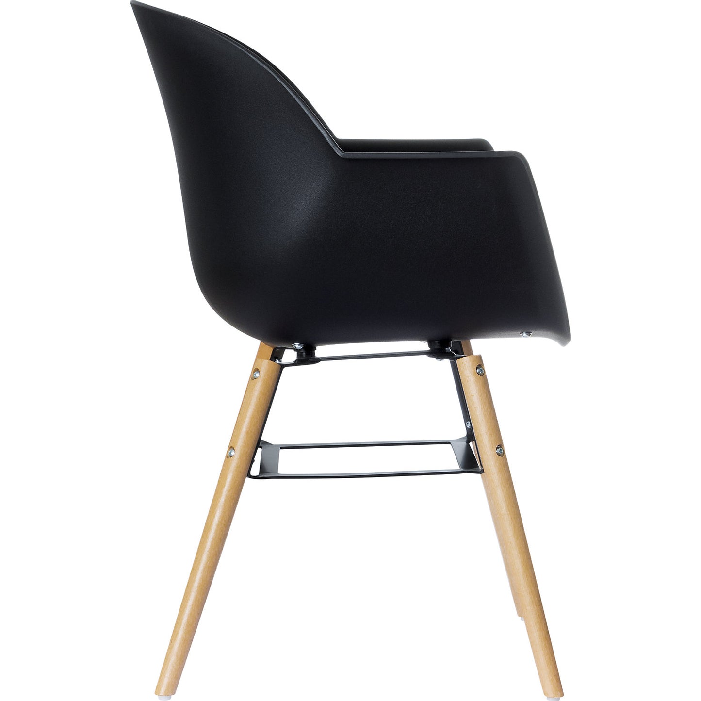 WISEMAN chair, with seat cushions, pack of 2, black.