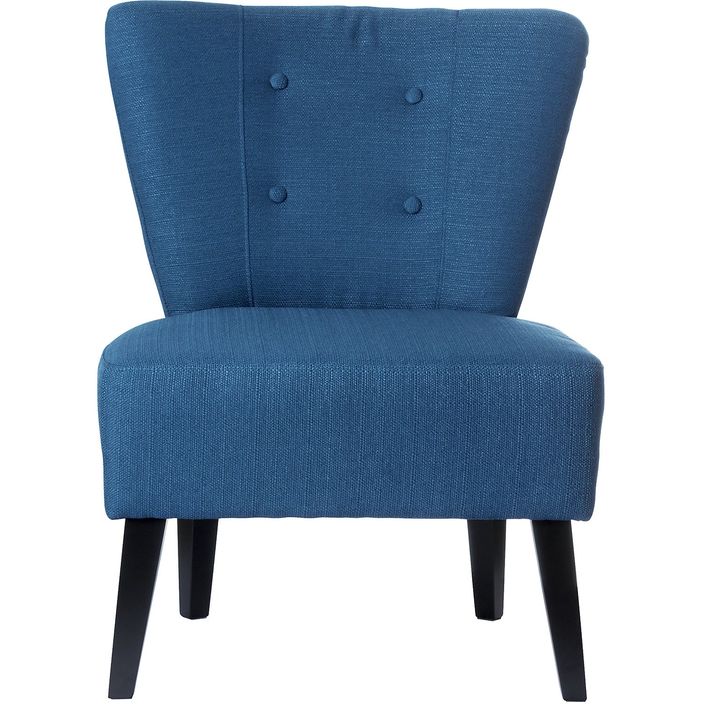 BRIGHTON armchair, feet made of solid wood, blue.