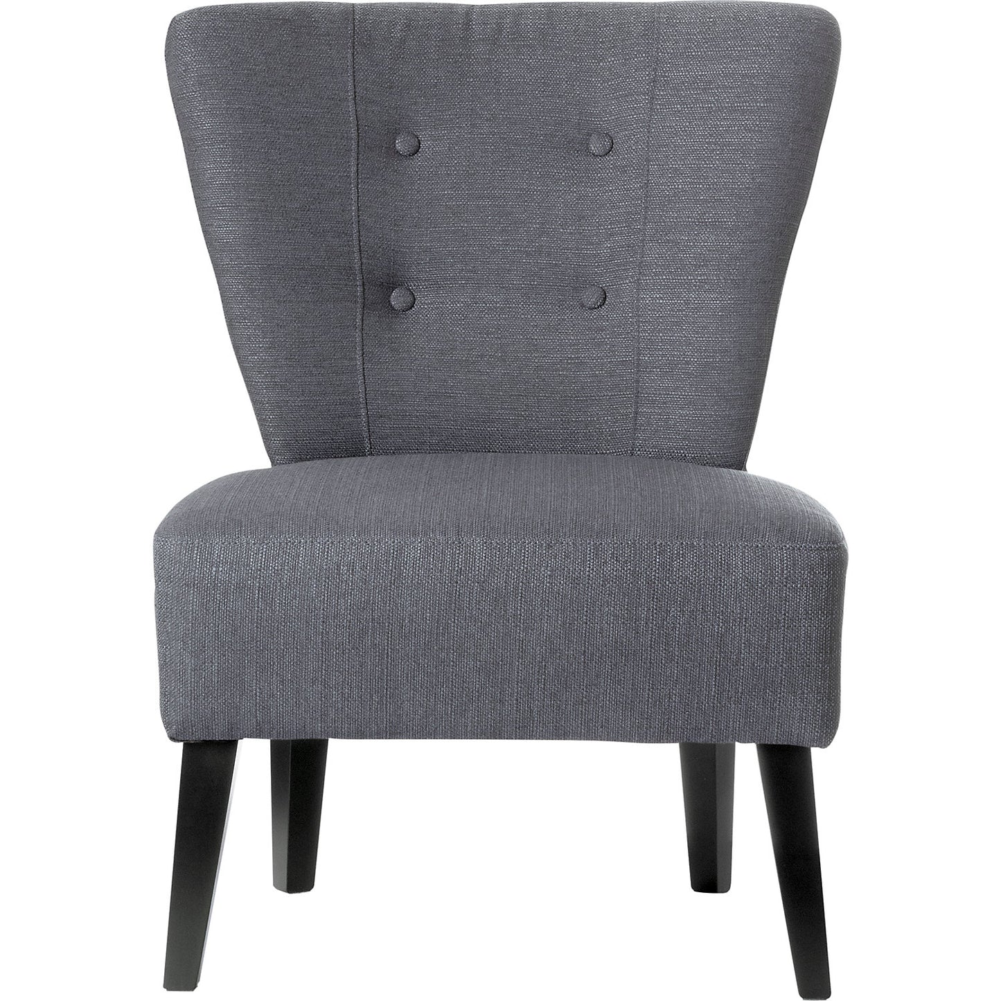 BRIGHTON armchair, feet made of solid wood, charcoal.