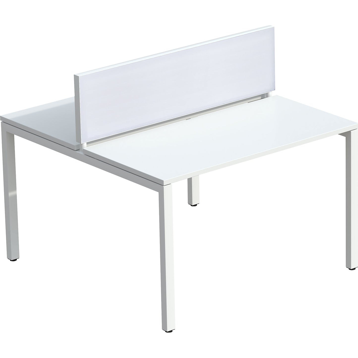 Table partition for team desks, width 1200 mm, white cover.