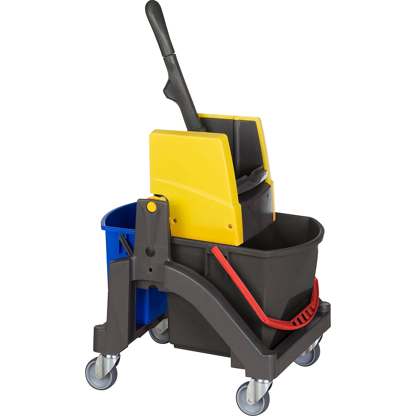 AQUVA wet mop trolley, without drawbar, with 1 x 17 l bucket, 1 x 6 l bucket.