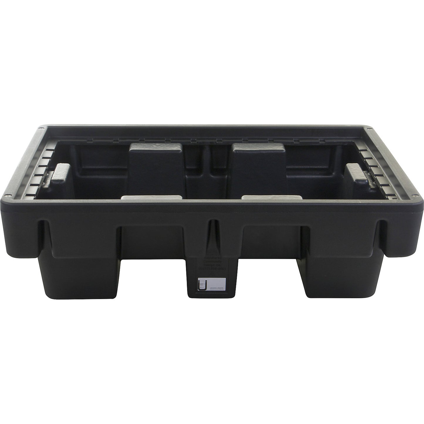 PE drum sump for 2 x 200 l drums, sump capacity 220 l, without PE grate, LxWxH 910 x 1310 x 380 mm.