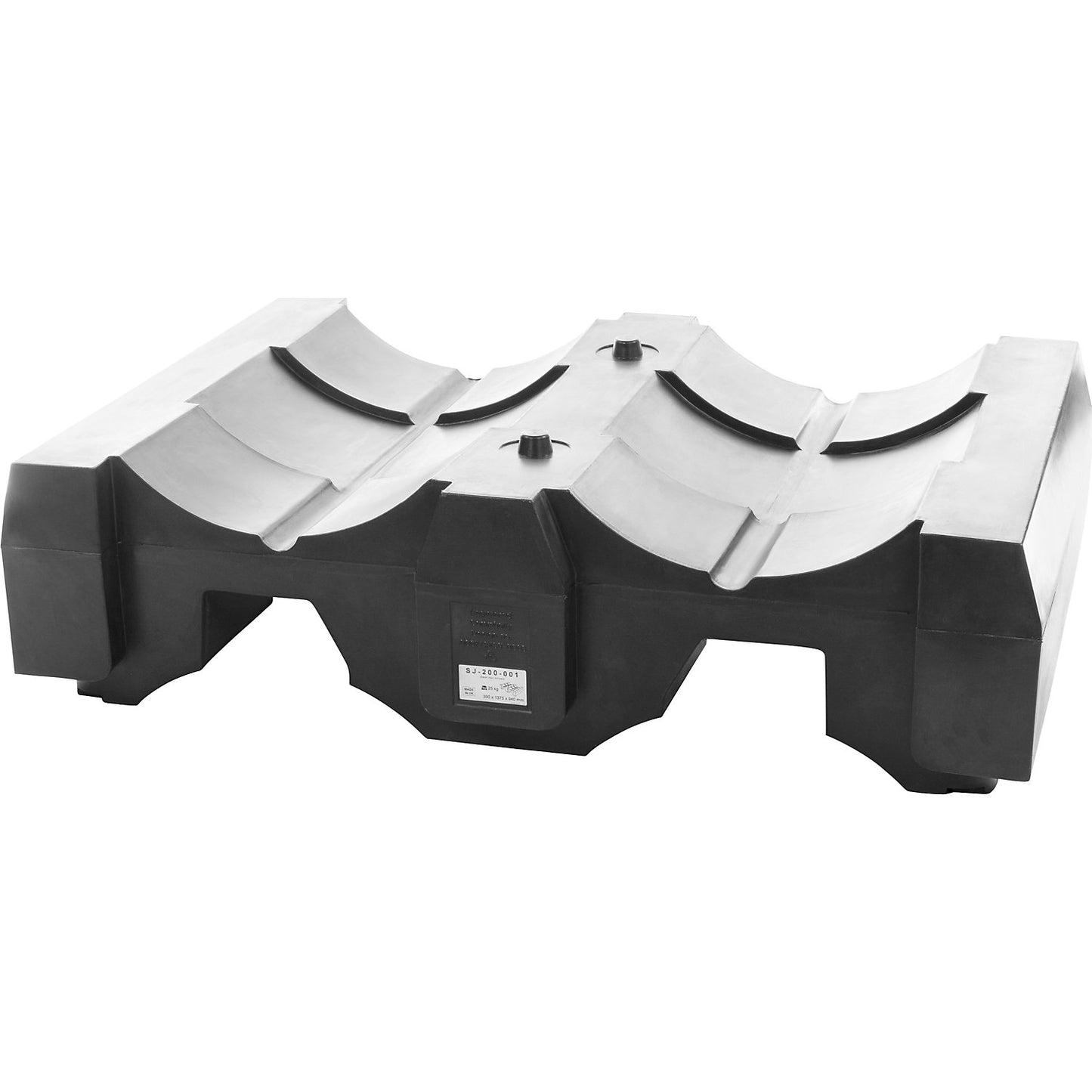 PE drum pallet, for 2 x 200 litre drums, stackable, LxWxH 1375 x 940 x 390 mm.