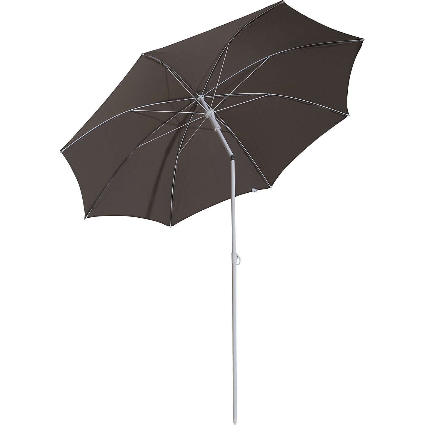 Parasol, round design, Ø 2000 mm, white frame, taupe.