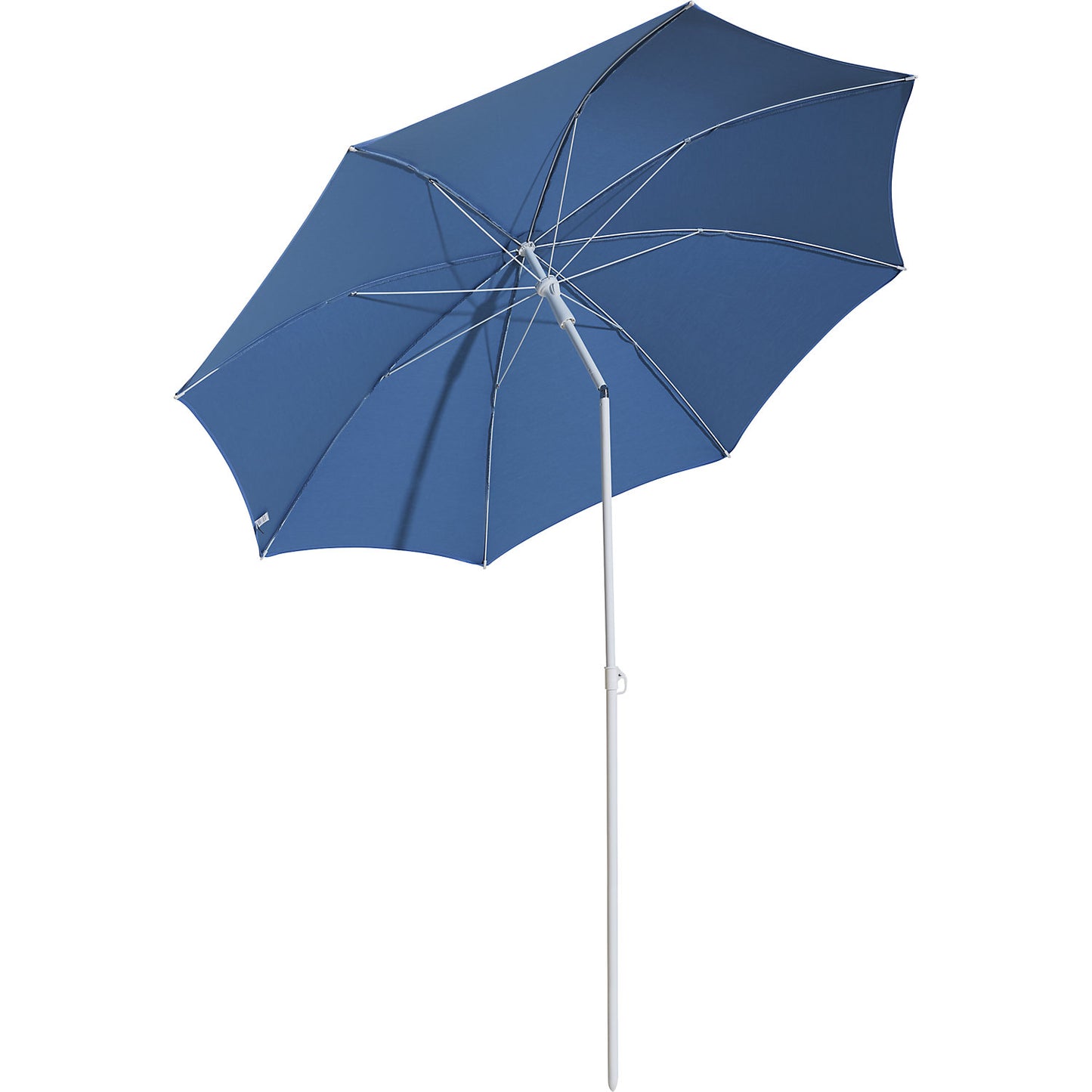 Parasol, round design, Ø 2000 mm, white frame, sky blue.