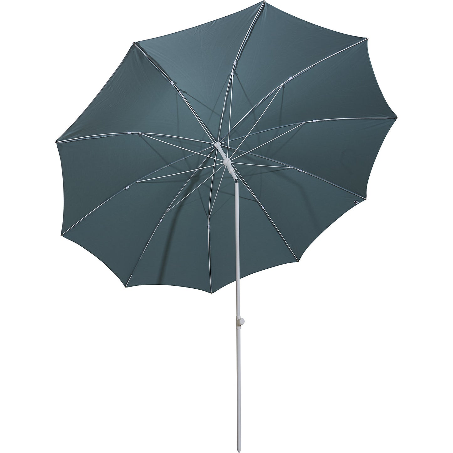 Parasol, round design, Ø 2800 mm, white frame, sea blue.