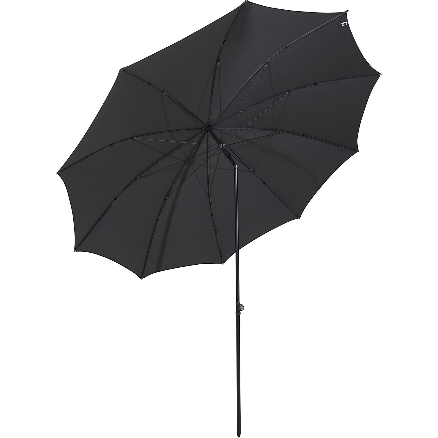 Parasol, round design, Ø 2800 mm, charcoal frame, grey.