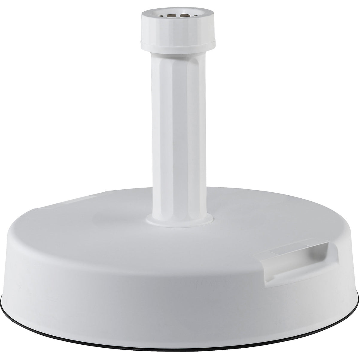Parasol base, round, HxØ 90 x 400 mm, for pole Ø 19 - 38 mm, white.