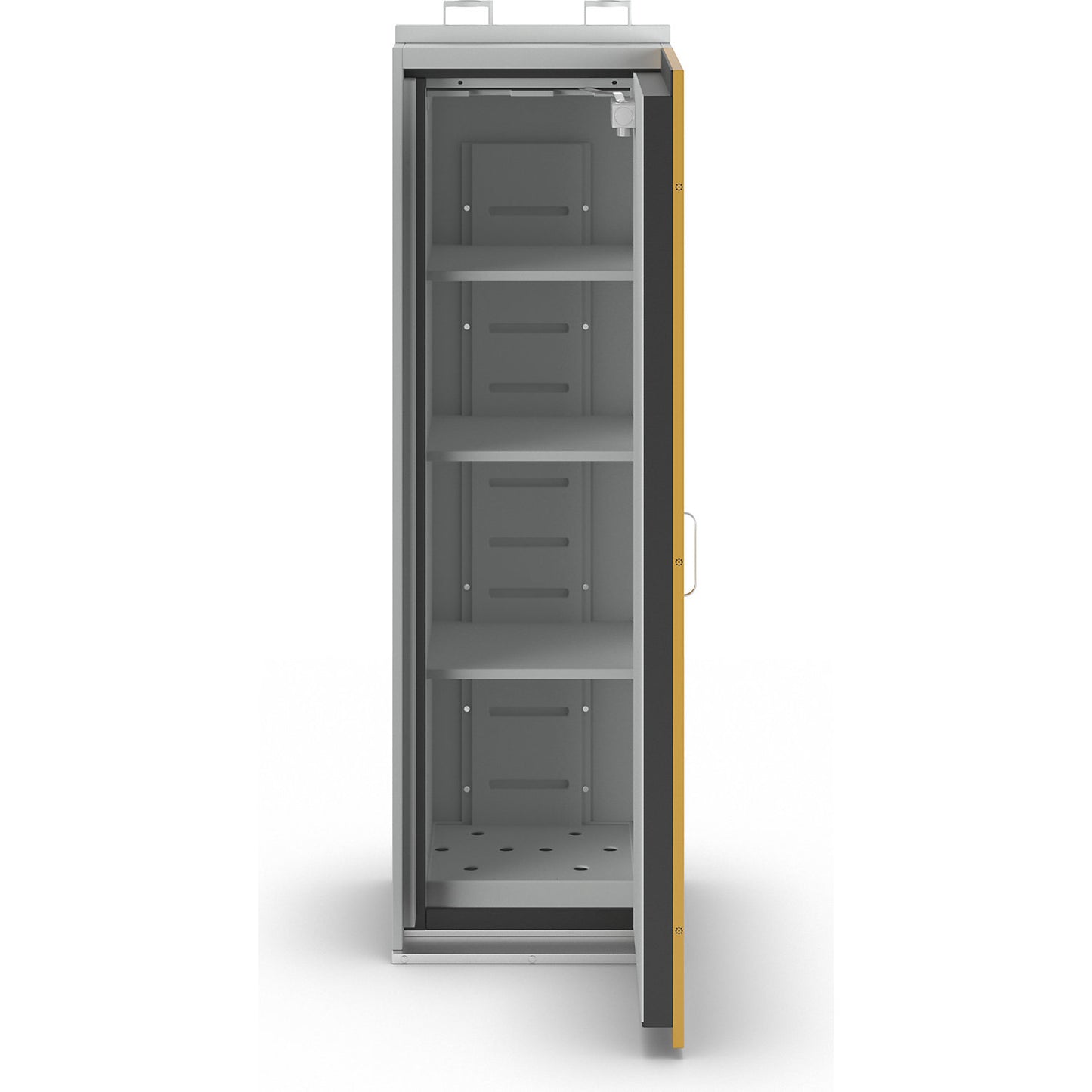 Fire resistant hazardous goods storage cupboard type 90, 1 door, HxWxD 1935 x 595 x 598 mm.
