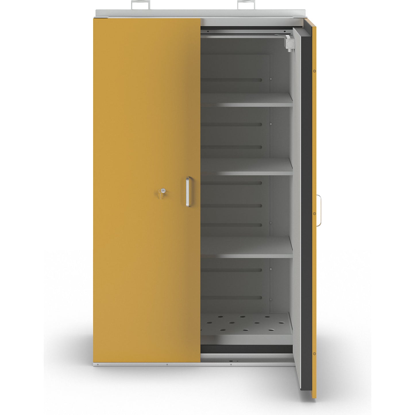 Fire resistant hazardous goods storage cupboard type 90, 2 doors, HxWxD 1935 x 1190 x 598 mm.