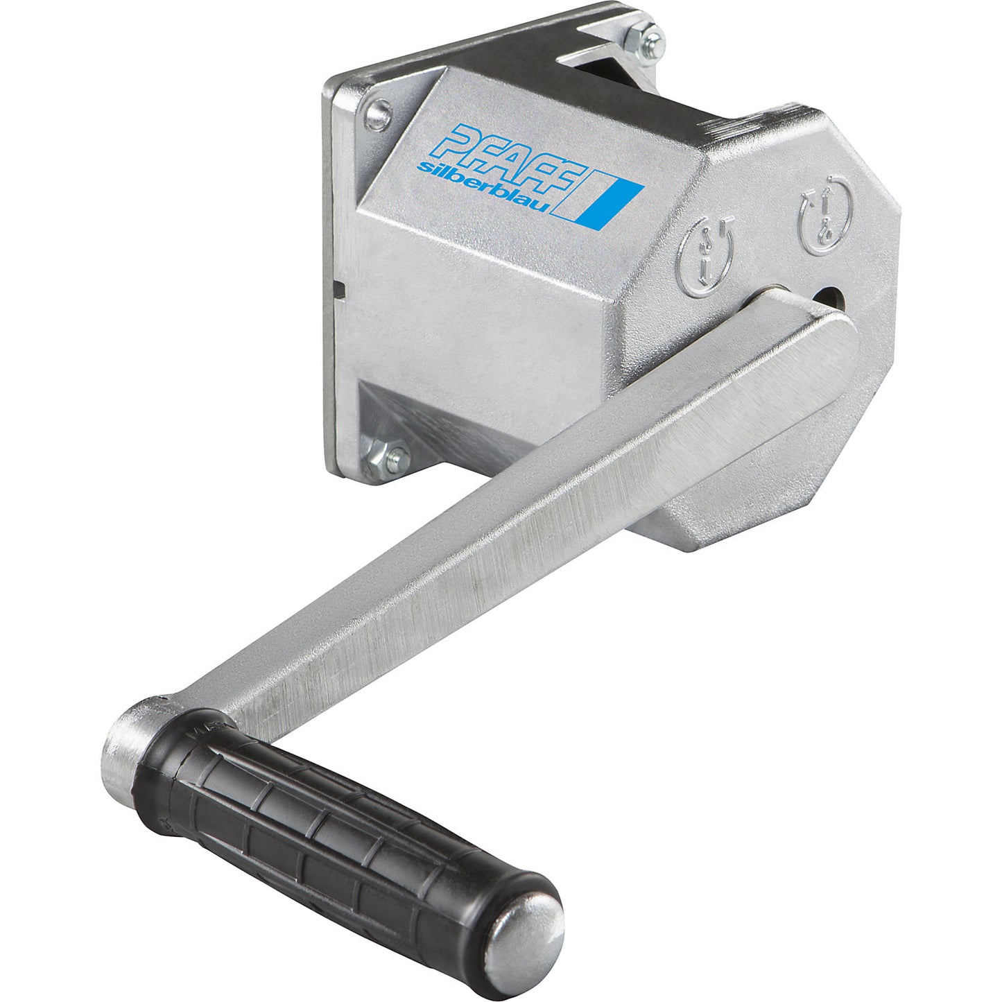 SW-W wall mounted cable winch, aluminium, max. lifting load 125 kg.