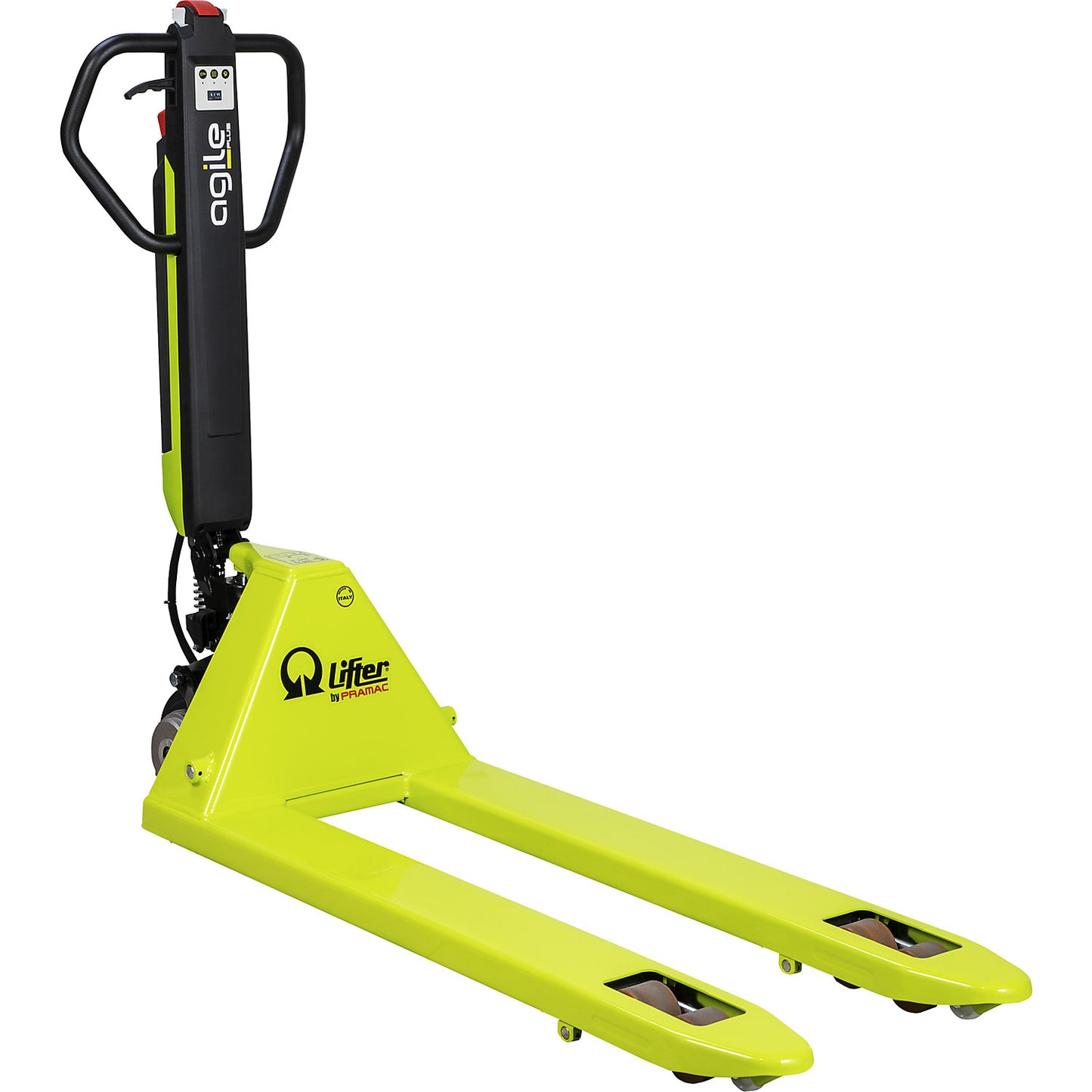 AGILE PLUS semi-electric pallet truck, max. load 1200 kg, QuickLift, fork LxW 800 x 525 mm.