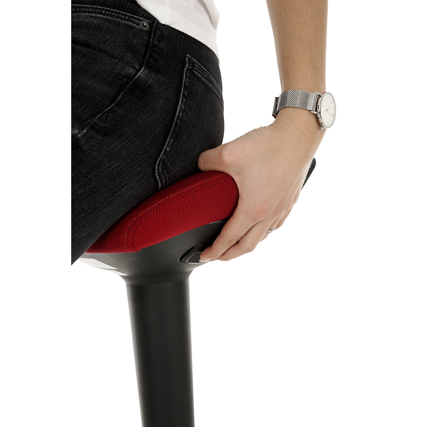 Flexible standing aid, height adjustable 600 - 840 mm, black cover.