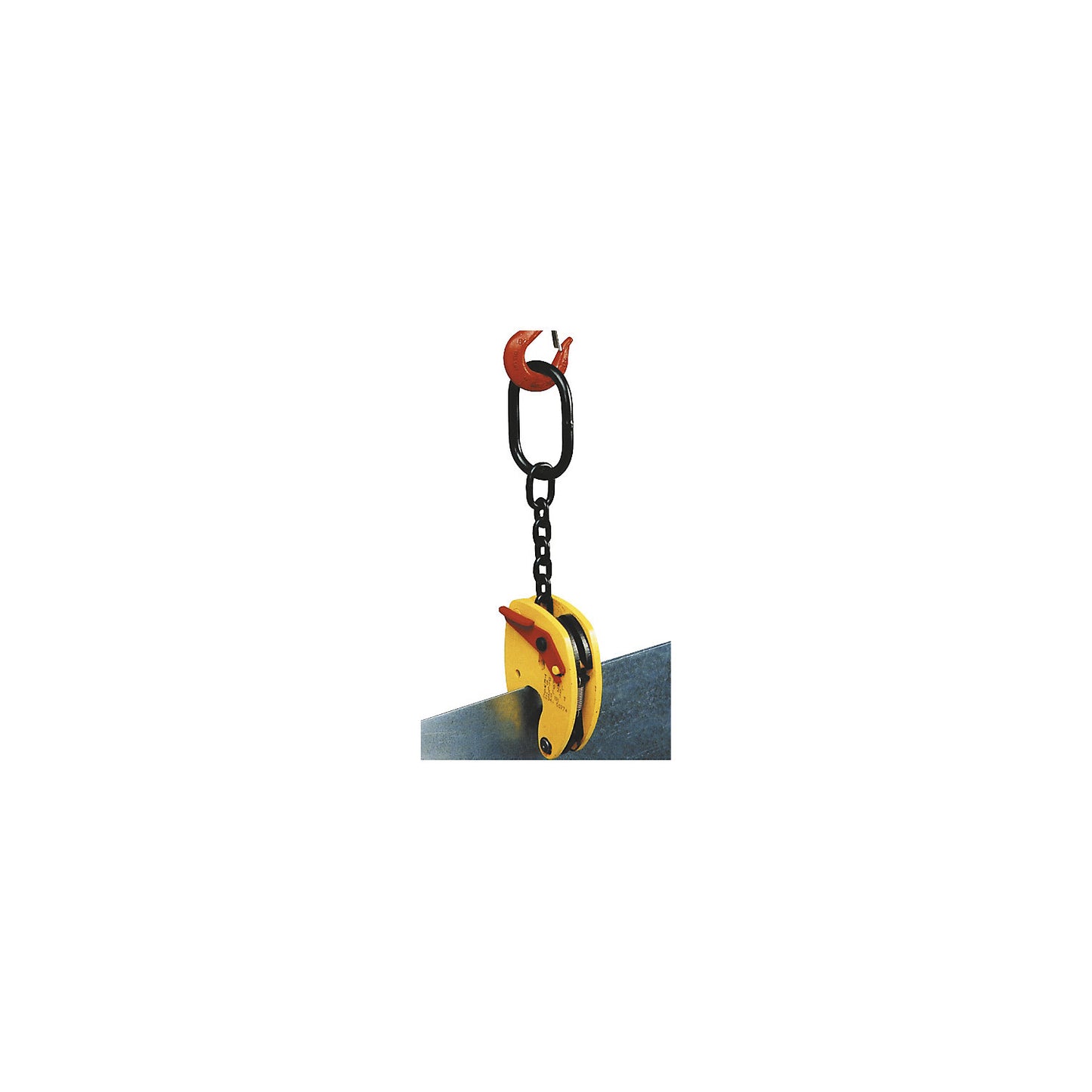 NK 1 plate clamp, gripping range 0 - 20 mm, max. load 1500 kg.