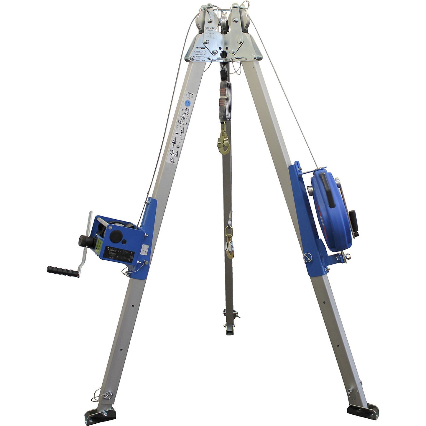 Tracpode™ tripod, aluminium, 2 return pulleys, 1 PPE, 1 lifter.