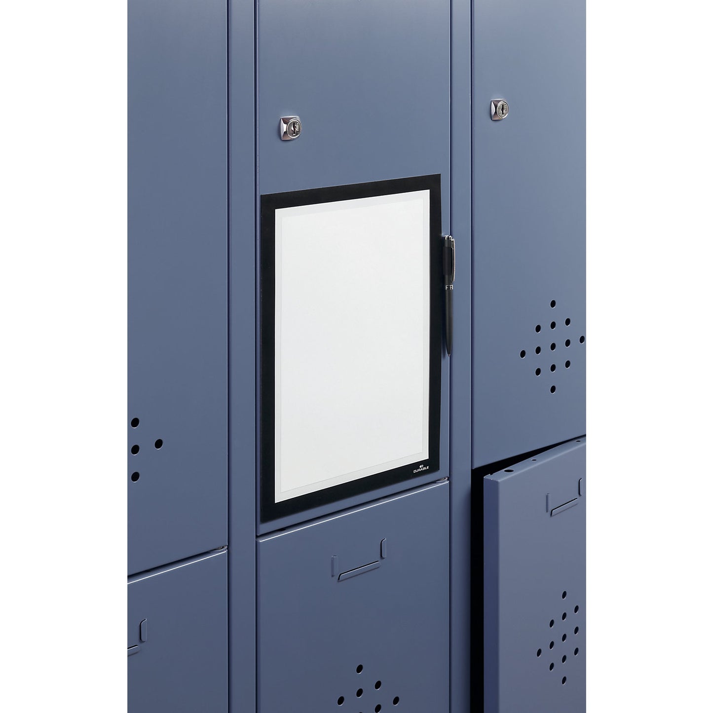 DURAFRAME® MAGNETIC NOTE A4 information frame, for labelling directly, magnetic, pack of 5, black frame.