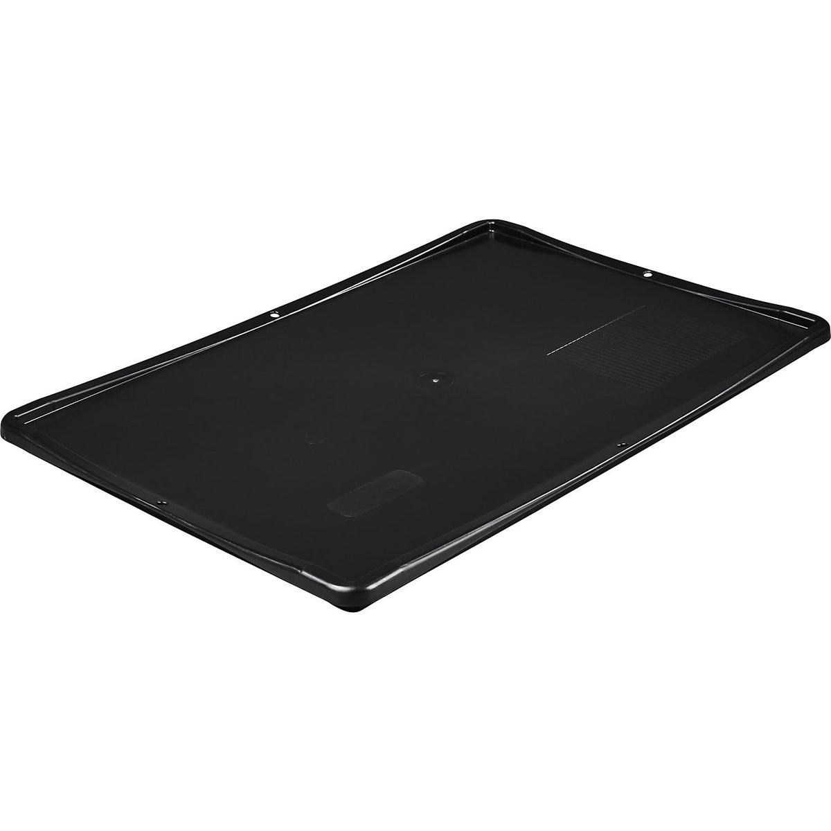 Lid for EURO size container, external LxW 600 x 400 mm, black.