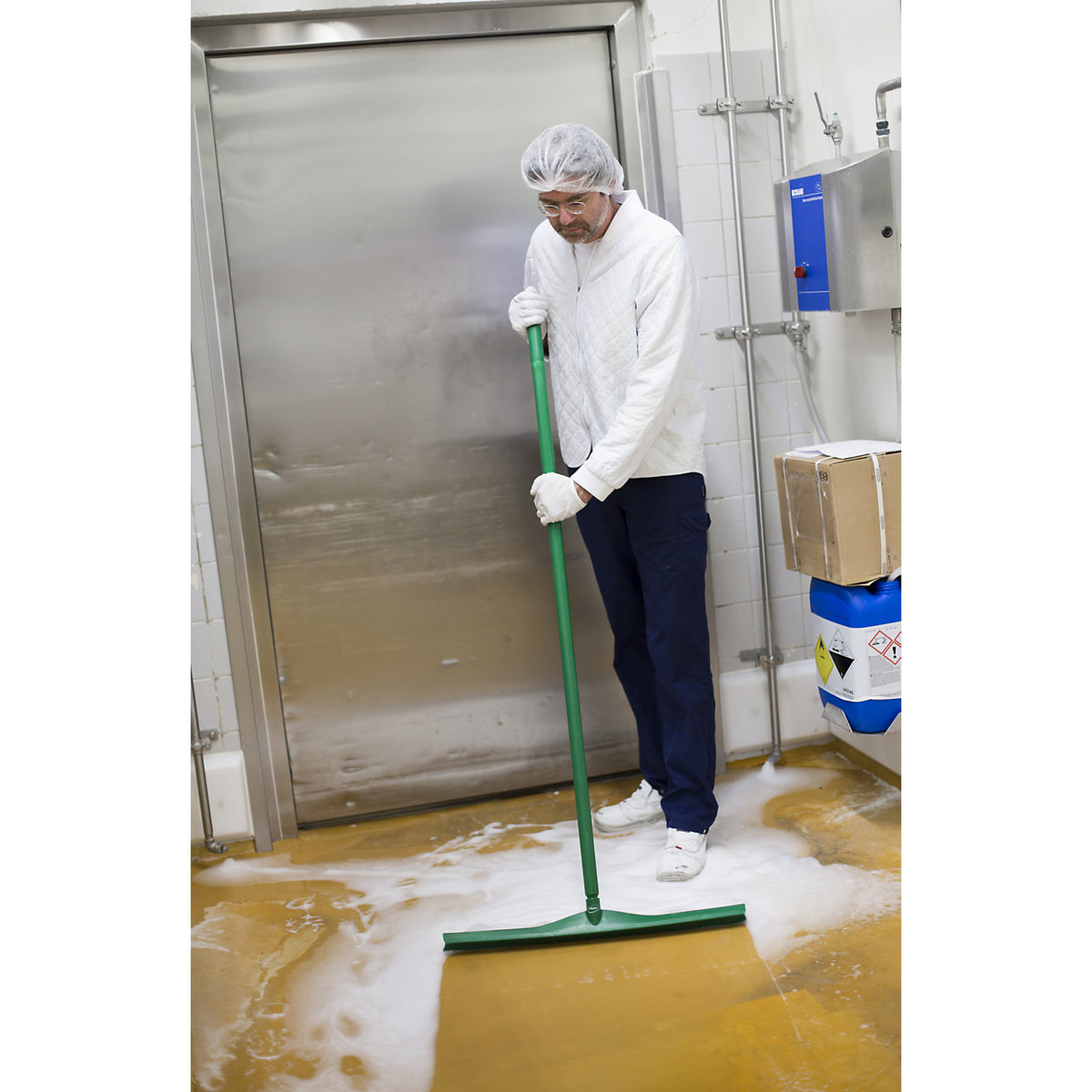 Handle, hygienic, Ø 34 mm, length 1500 mm, pack of 10, white.