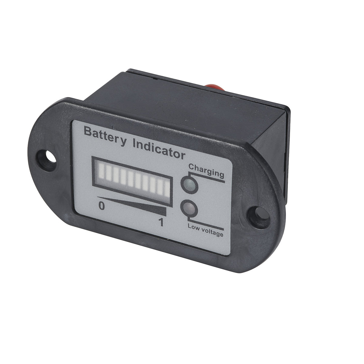Charge and battery level indicator, for platform lift, black.