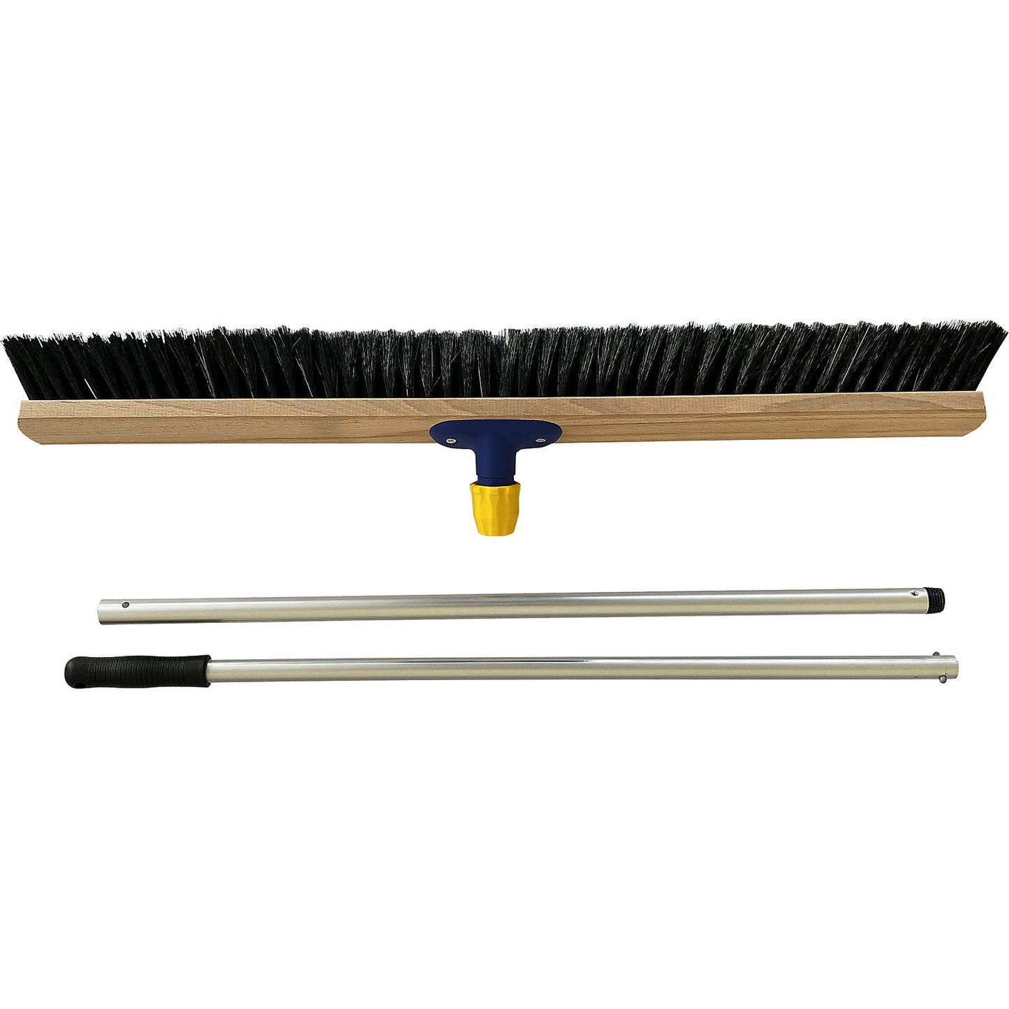 Complete industrial hall broom set, broom width 600 mm, with dustpan and hand brush.