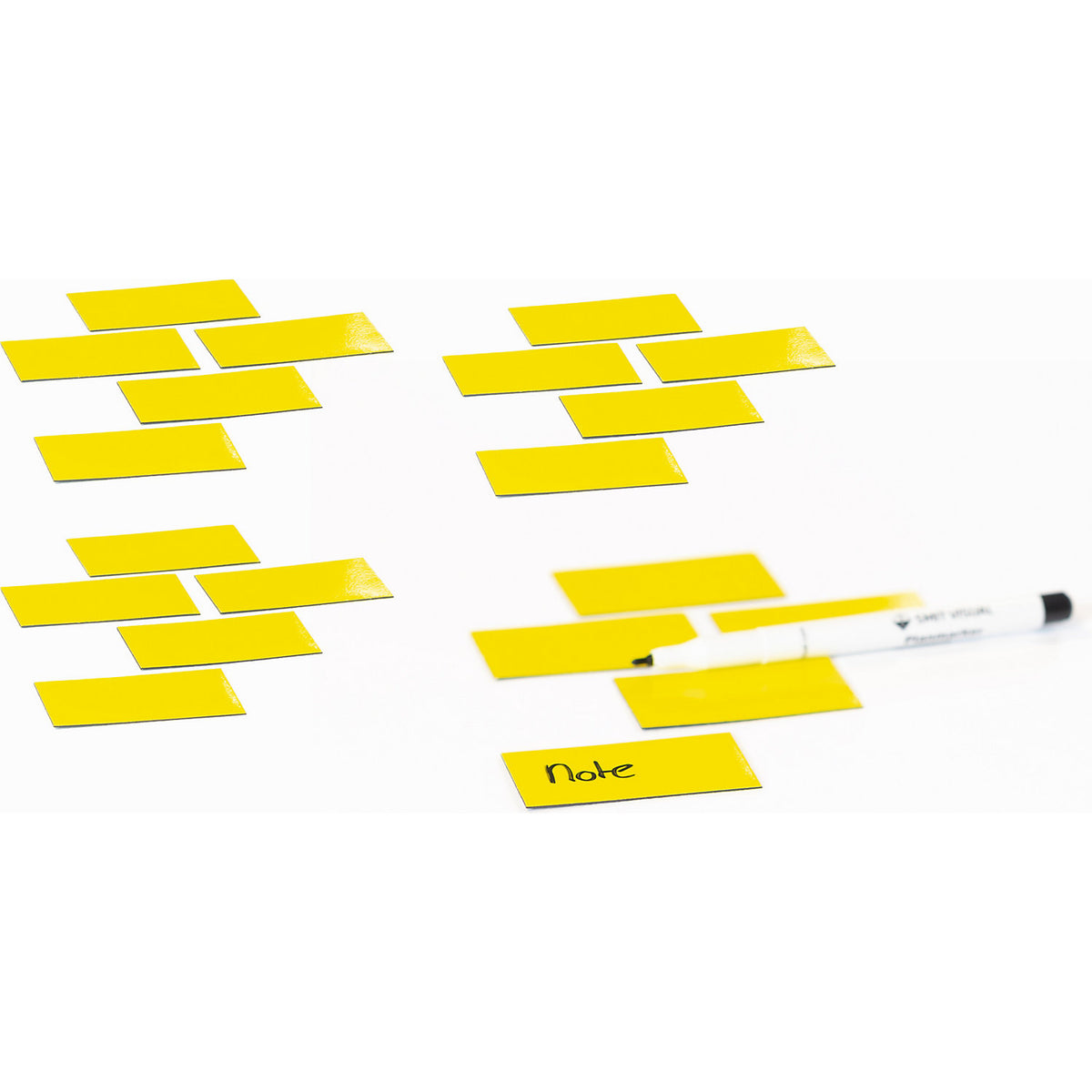 Magnetic RECTANGLE symbol, LxW 60 x 30 mm, pack of 20, yellow.