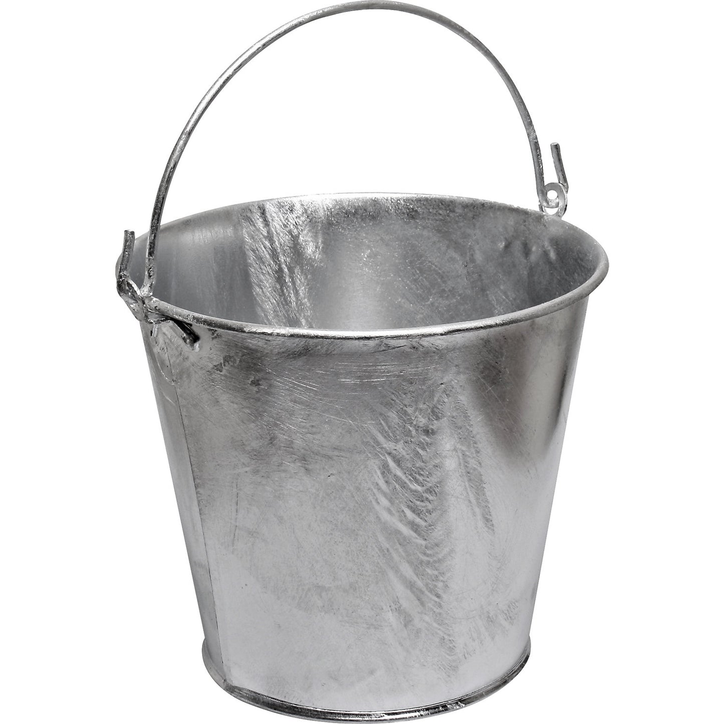 Steel bucket with carry handle, leak proof, capacity 5 l, without hoop iron base, height 215 mm.
