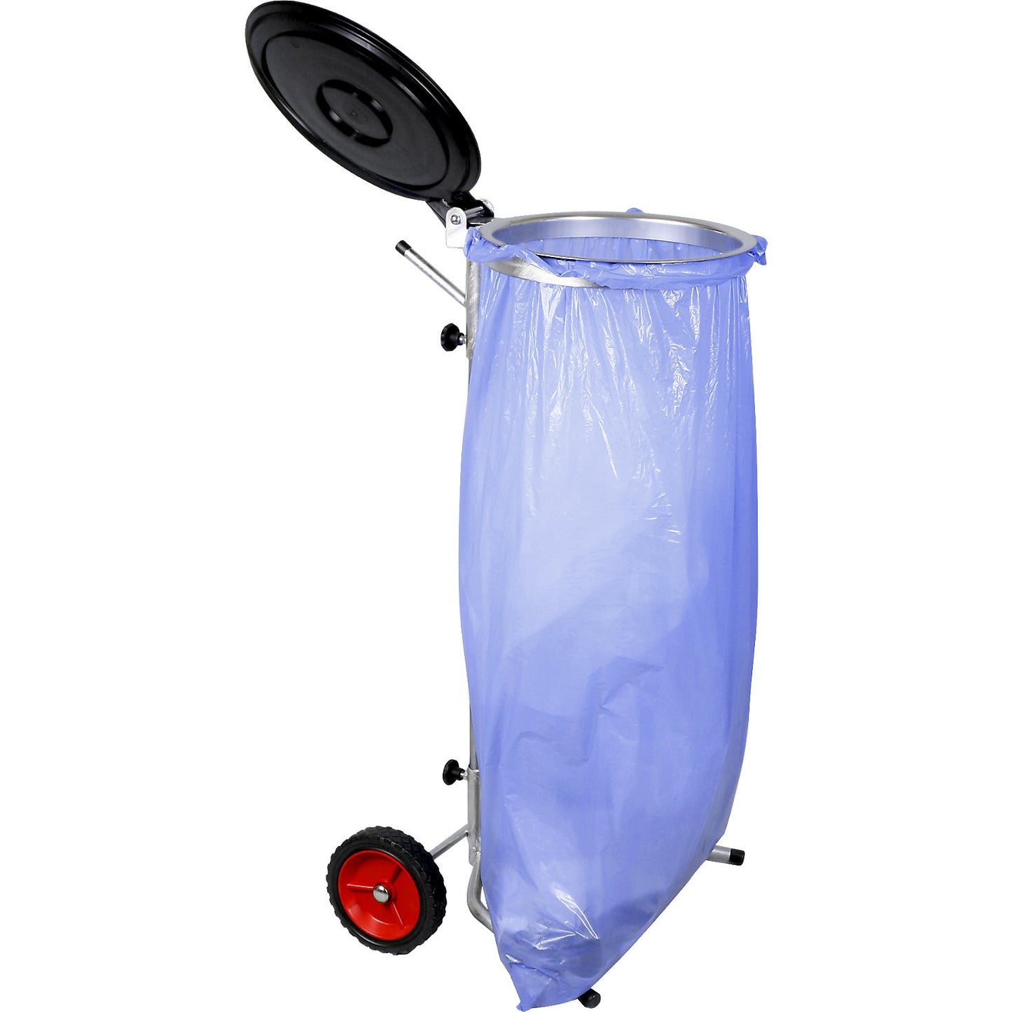 ROLLI sack stand, mobile, capacity 70 - 120 l, with lid, HxWxD 995 x 480 x 525 mm.
