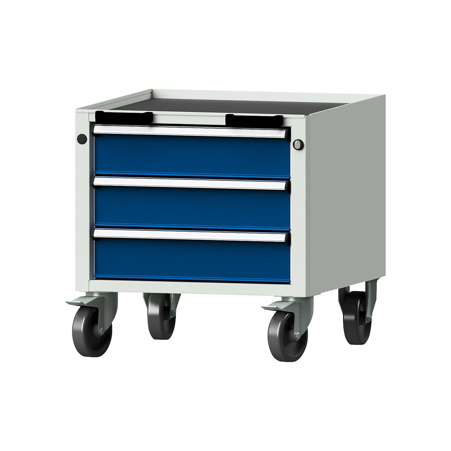 Mobile drawer unit, HxWxD 575 x 570 x 615 mm, 3 drawers, 3 x 120 mm high.