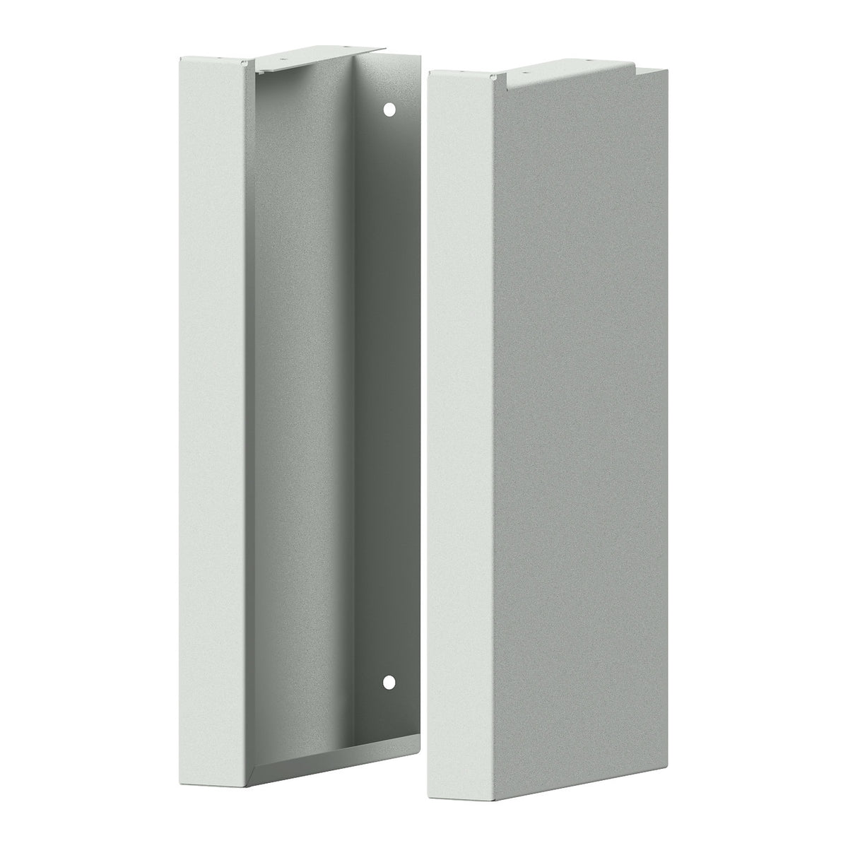 Side panel for electrically height adjustable LIFT work tables, WxDxH 265 x 55 x 515 mm, light grey.