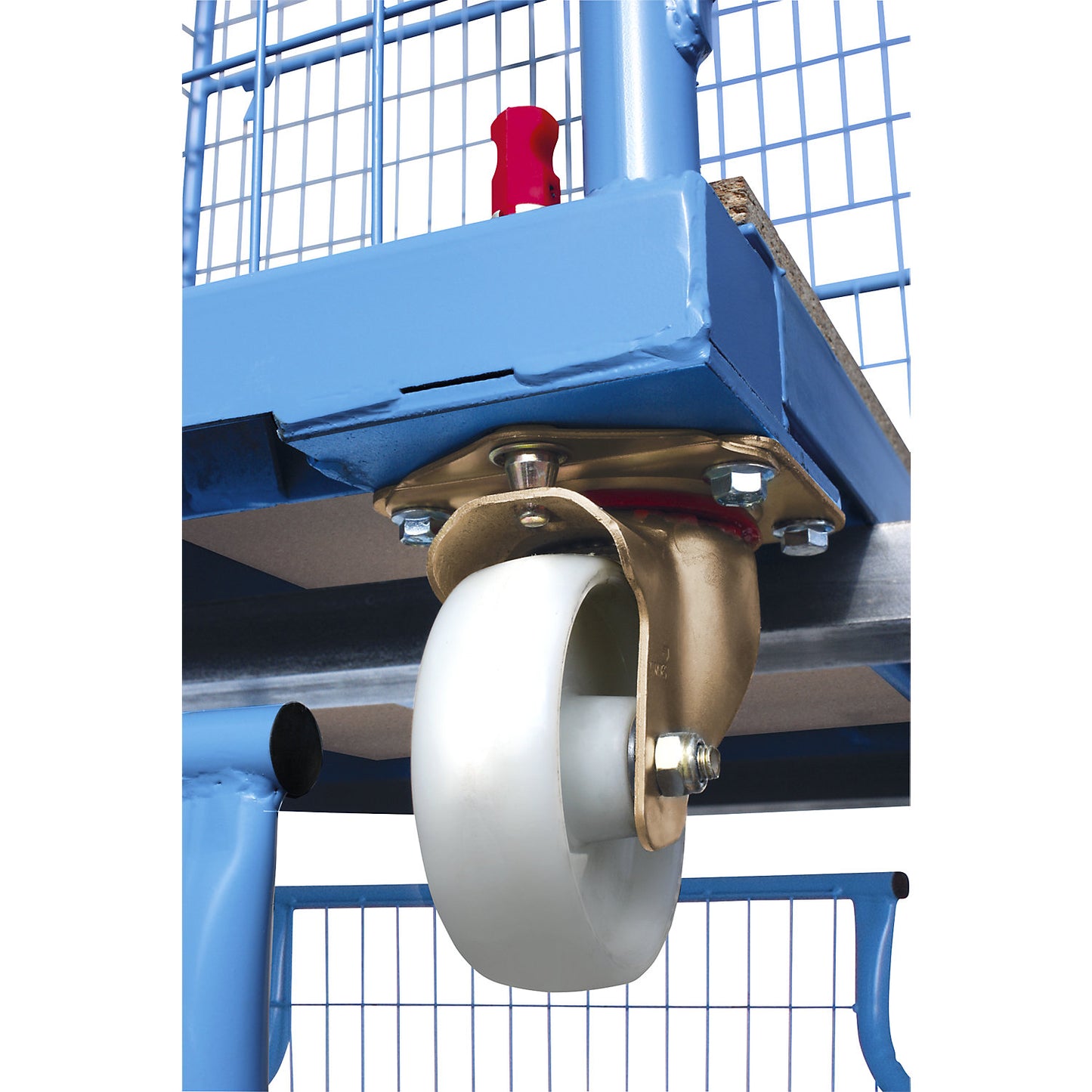 Universal Corlette® with wire mesh, type 2000, light blue, HxWxD 1850 x 2000 x 1150 mm.