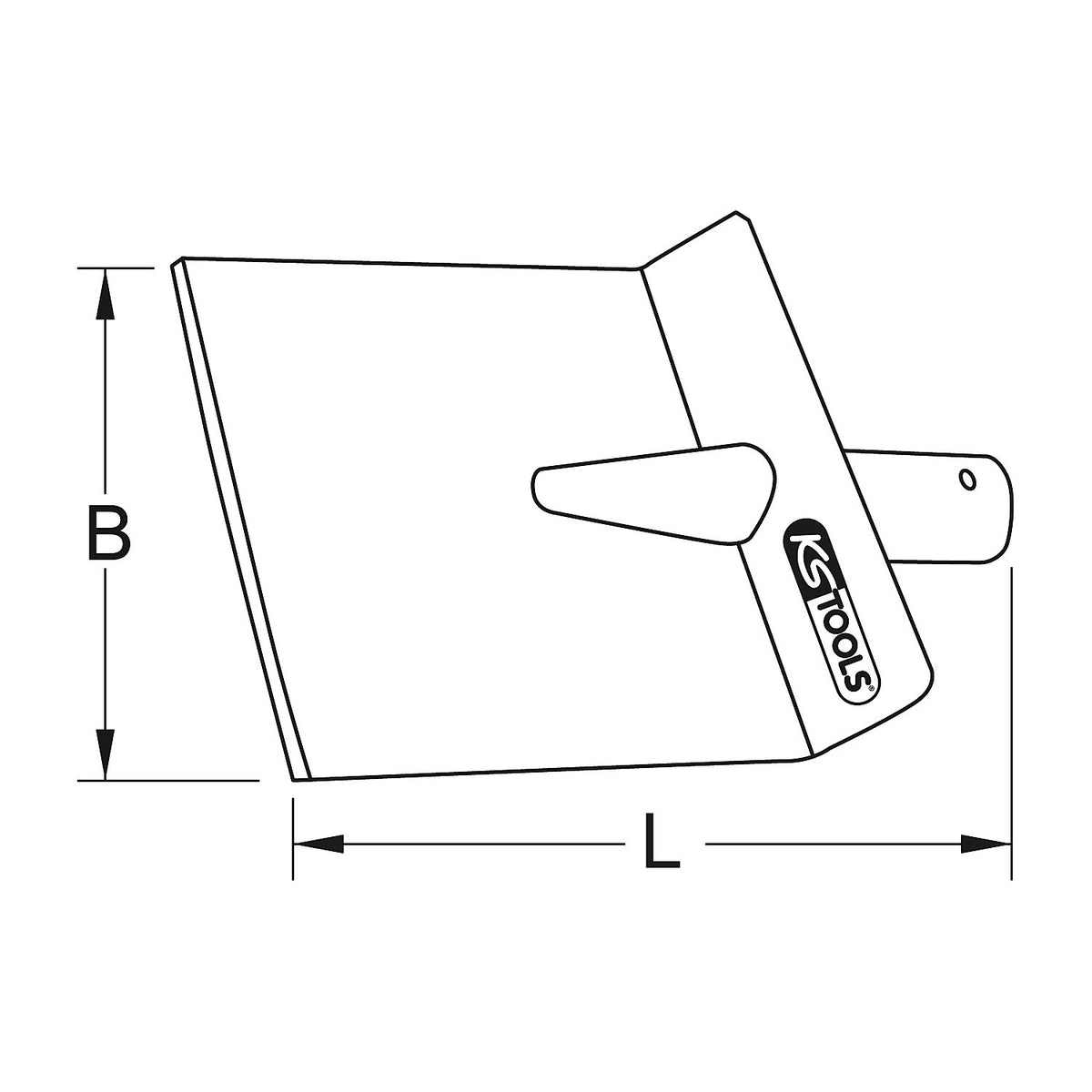 BRONZEplus floor scraper, spark free, LxW 170 x 150 mm.