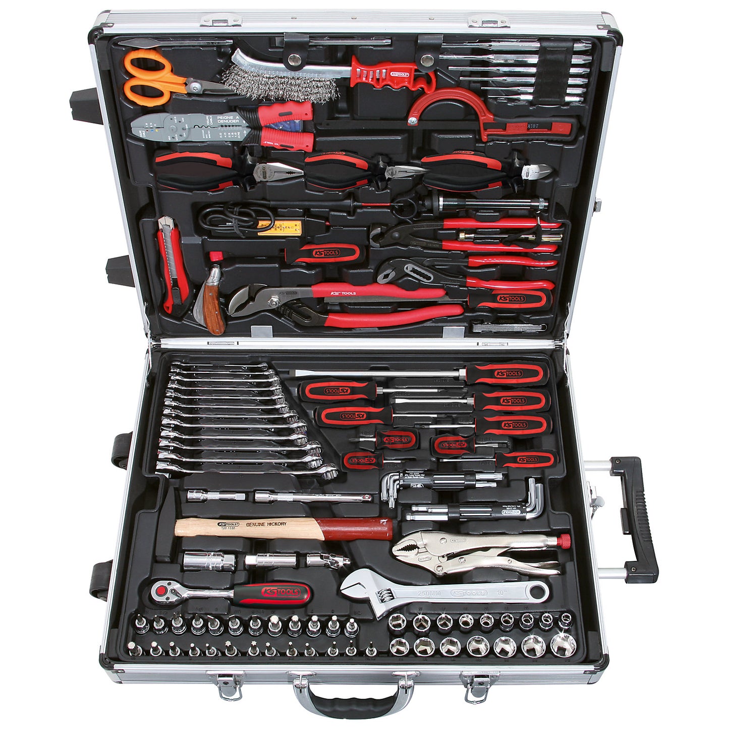 3/8'' CHROMEplus universal tool set, 172 parts, flank traction.