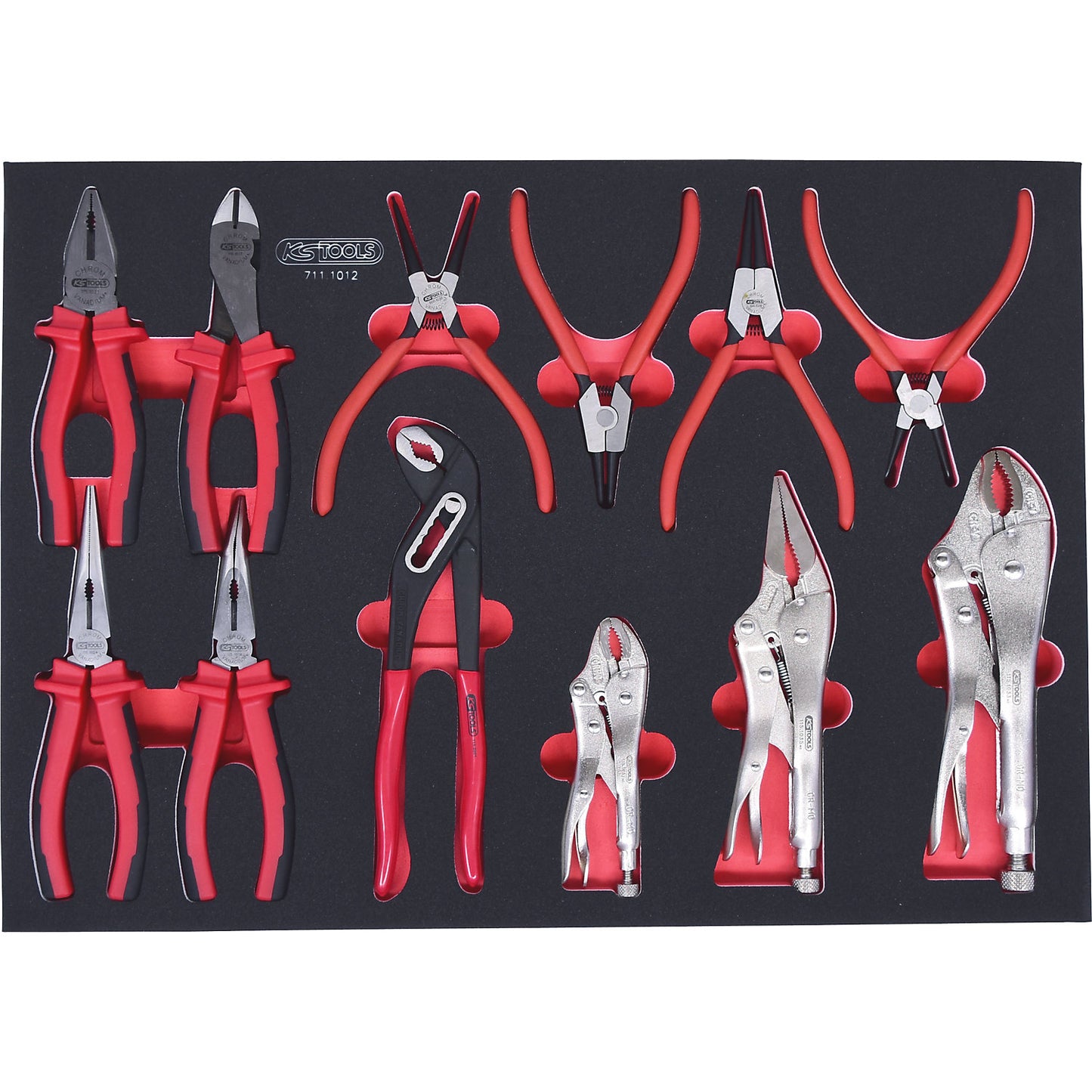 SCS pliers set, 12 parts, full drawer inlay.