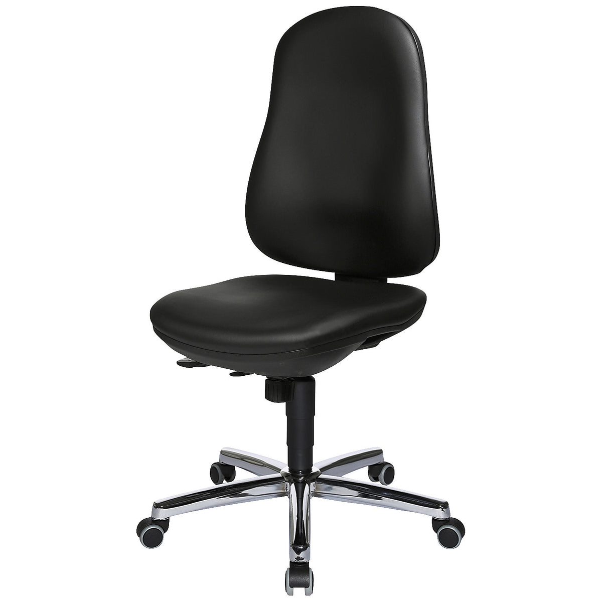 SUPPORT SY swivel chair, vinyl cover, black.