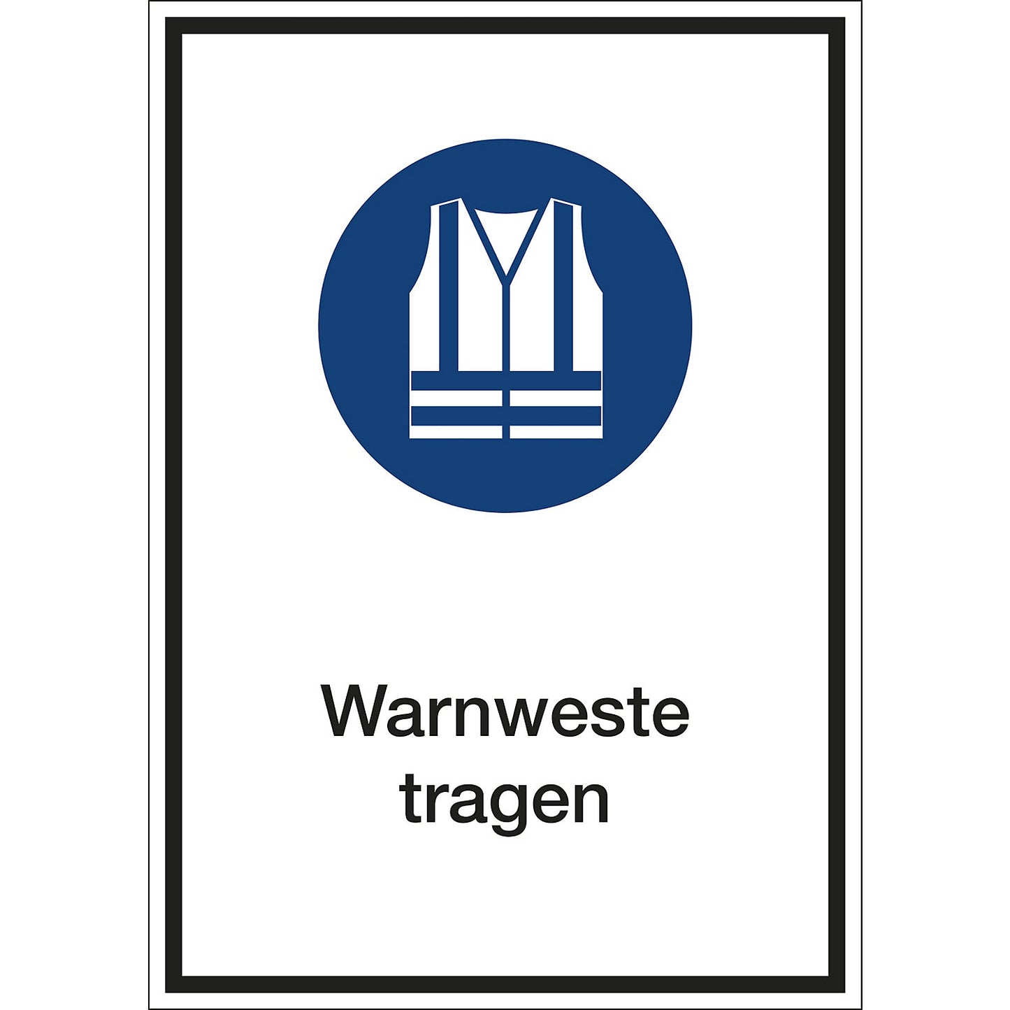 Additional combination signs for mandatory signs, wear high-visibility clothing, film, LxHxD 210 x 297 x 0.1 mm.