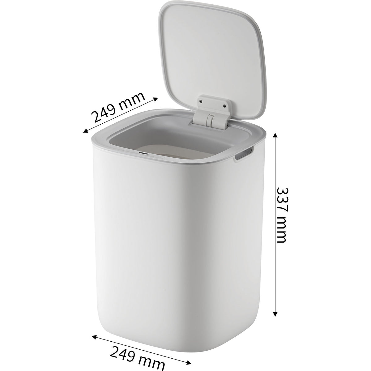 MORANDI sensor-operated waste bin, capacity 12 l, hands free, white.