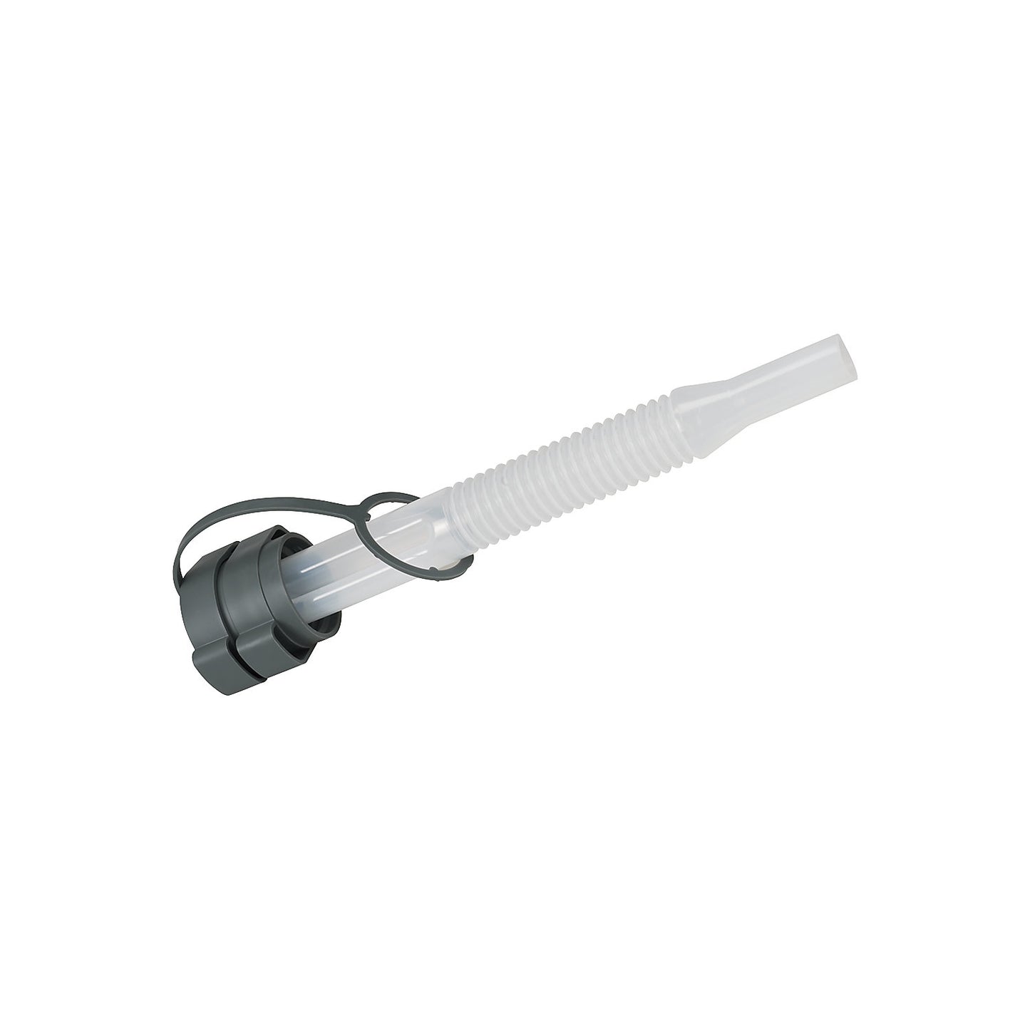 Flexible outlet pipe with screw cap, length x Ø 245 x 20 mm, pack of 5, with vent.