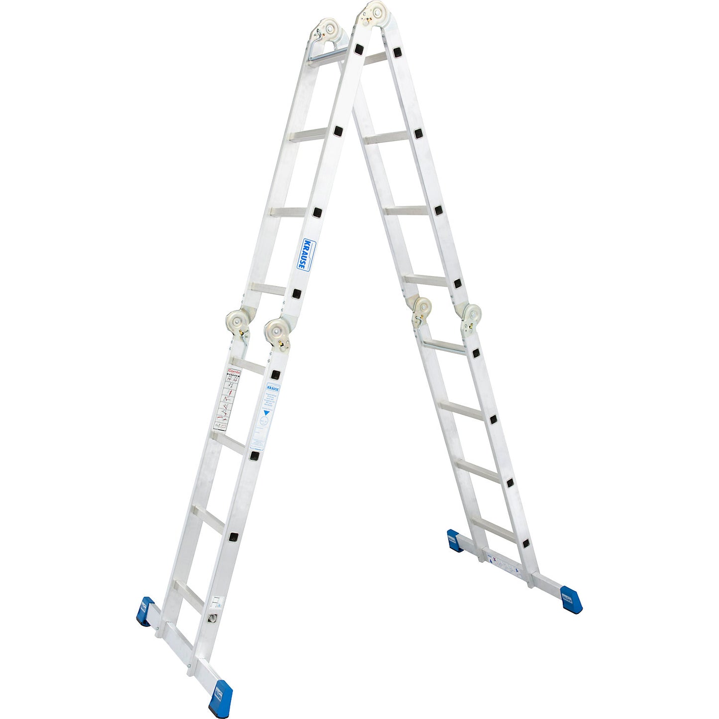 STABILO hinged multipurpose ladder, can be used as a lean to ladder or step ladder, 4 x 4 rungs.