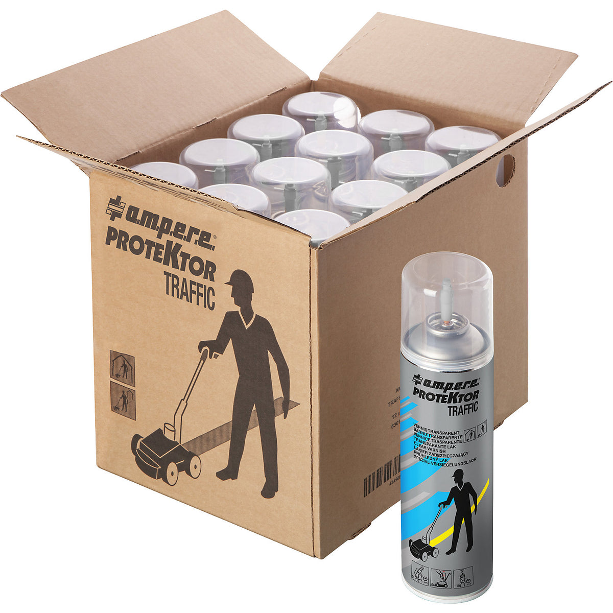 Traffic Protektor® special sealing paint, contents 500 ml, pack of 12, protection for markings.