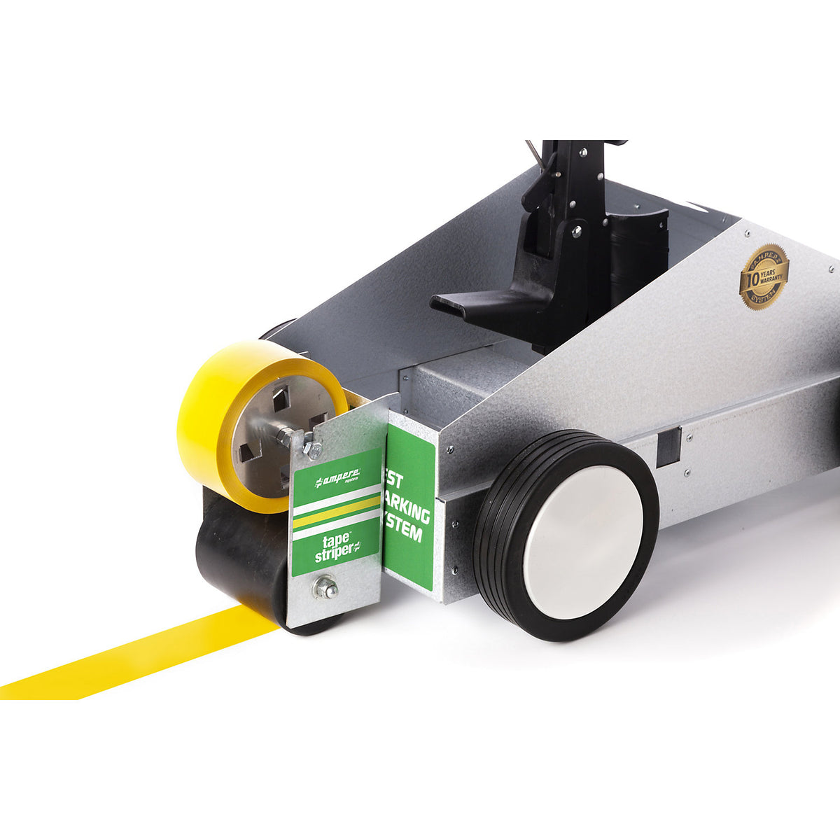 Floor marking tape, width 50 mm, yellow/black.