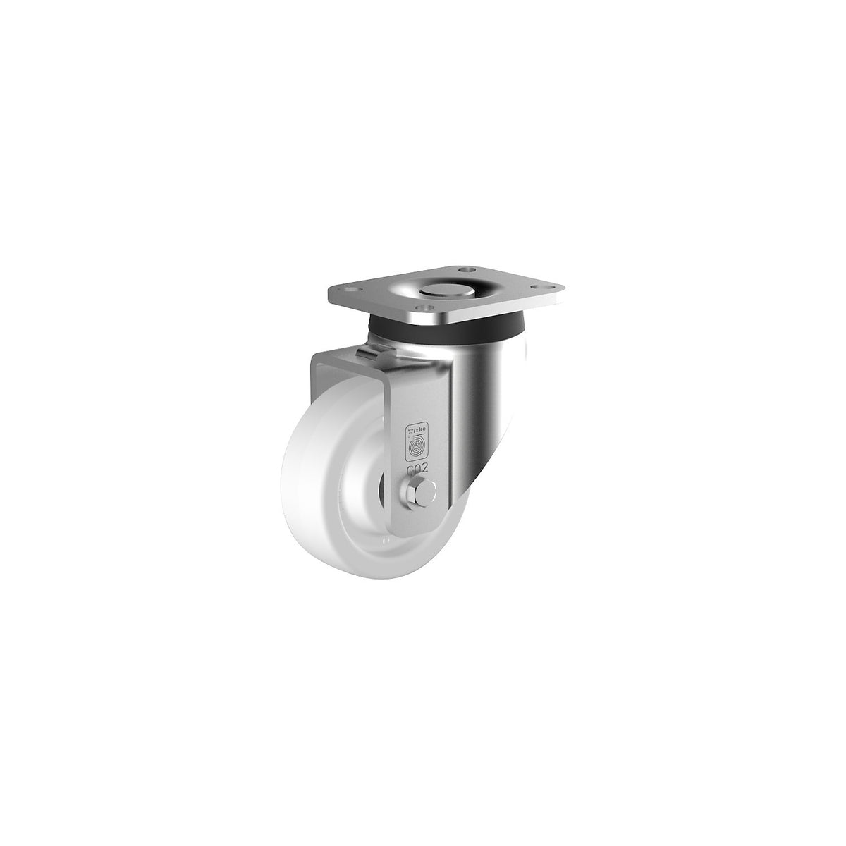 Nylon castor, wheel Ø x width 100 x 35 mm, swivel castor, ball bearings.