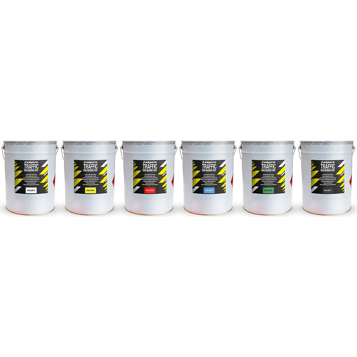 Road marking paint, 25 kg pail, white.